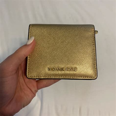 geldbeutel gold michael kors|michael kors gold wallet women.